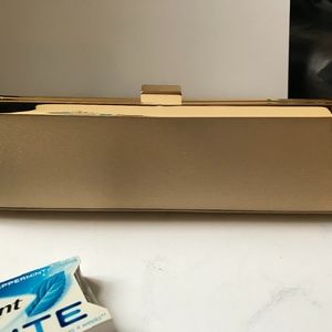 VINTAGE CARLO FELLINI FRAME CLUTCH IN GOLD